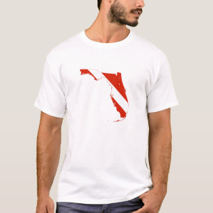 Florida Staat Silhouette Tauchflagge T-Shirt