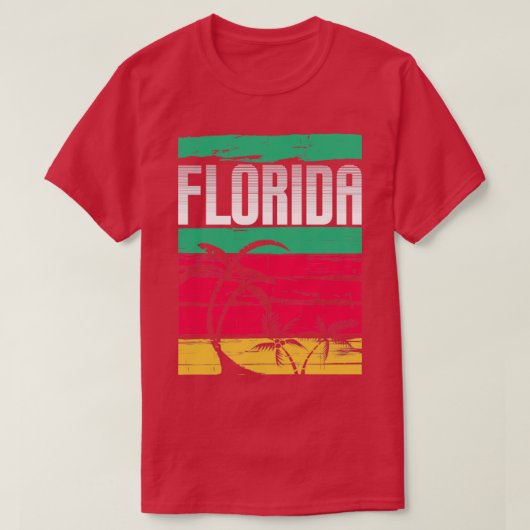 Florida Staat Sommerferien Tropische FL Florida T-Shirt (Design vorne)