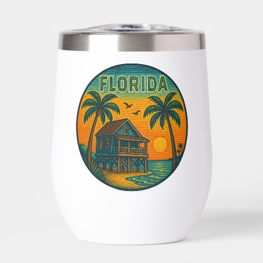 Florida Staat Stemless Wine Tumbler (Vorderseite)