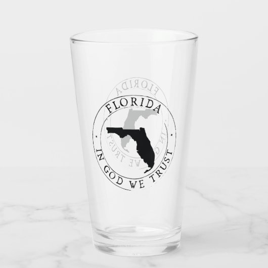 Florida Staat Trinkglas Glas (Rückseite)