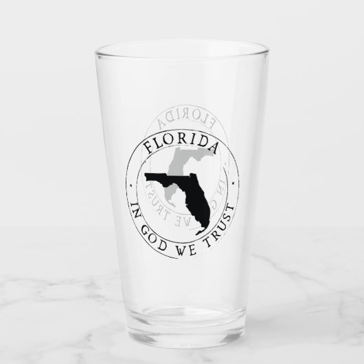 Florida Staat Trinkglas Glas (Vorderseite)