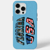 Florida-Staat und USA-Flaggentext Case-Mate iPhone Hülle (Rückseite)