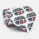 Florida-Staat und USA-Flaggentext Krawatte (Gerollt)