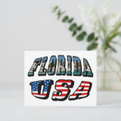 Florida-Staat und USA-Flaggentext Postkarte (Stehend Vorderseite)