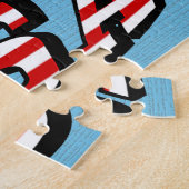 Florida-Staat und USA-Flaggentext Puzzle (Seite)