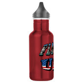 Florida-Staat und USA-Flaggentext Trinkflasche (Links)