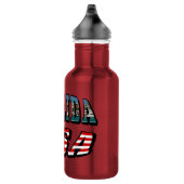 Florida-Staat und USA-Flaggentext Trinkflasche (Rechts)