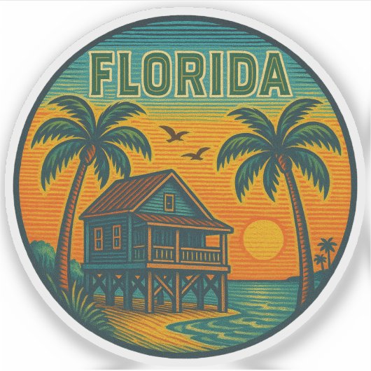 Florida Staat Vinyl Sticker (Vorderseite)