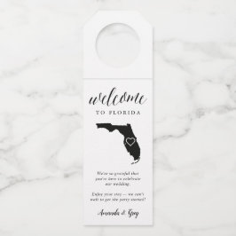 Florida Staat Wedding Welcome Flaschenanhänger