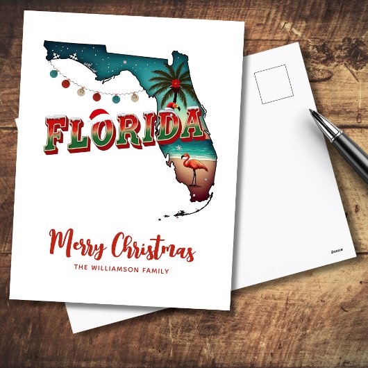 Florida Staat Weihnachtskarte Feiertagspostkarte