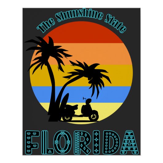 Florida Staat-Zeichen Poster (Vorderseite)