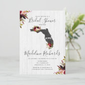 Florida Staat Zielort Brautdusche Einladung (Stehend Vorderseite)