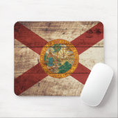Florida-Staats-Flagge auf altem hölzernem Korn Mousepad (Mit Mouse)