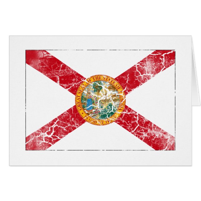 Florida-Staats-Flagge Vintag (Vorderseite (Horizontal))