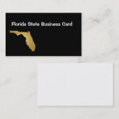 Florida-Staats-Geschäfts-Karten-metallisches Gold Visitenkarte (Vorne/Hinten)