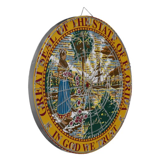 Florida-Staats-Siegel Dartscheibe (Vorderseite Links)