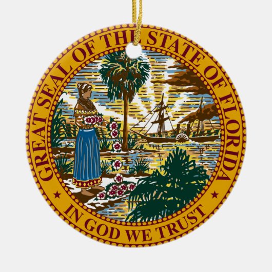 Florida-Staats-Siegel Keramikornament (Vorne)