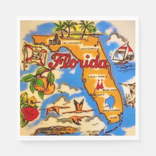 Florida Staatsfeier Serviette (Vorderseite)