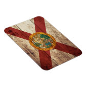 Florida Staatsflagge auf Altholzkorn Magnet (Rechte Seite)
