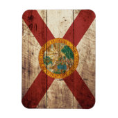 Florida Staatsflagge auf Altholzkorn Magnet (Vertikal)