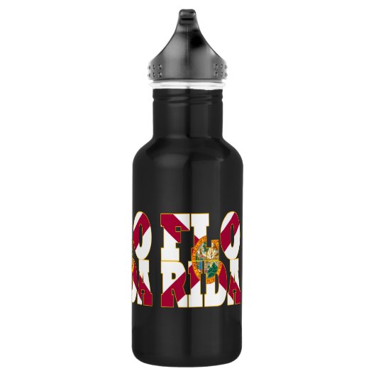 Florida-Staatsflaggentext Edelstahlflasche (Rechts)