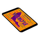 Florida Staatsstolz Map Silhouette Magnet (Rechte Seite)