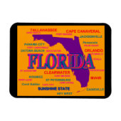 Florida Staatsstolz Map Silhouette Magnet (Horizontal)