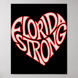 Florida Starkes Herz Staatsstolz Tygraphy T-Shirt Poster