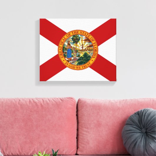 Florida State Flag Canvas Print Leinwanddruck (Insitu (Wohnzimmer))