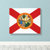Florida State Flag Canvas Print Leinwanddruck (Insitu (Holzboden))