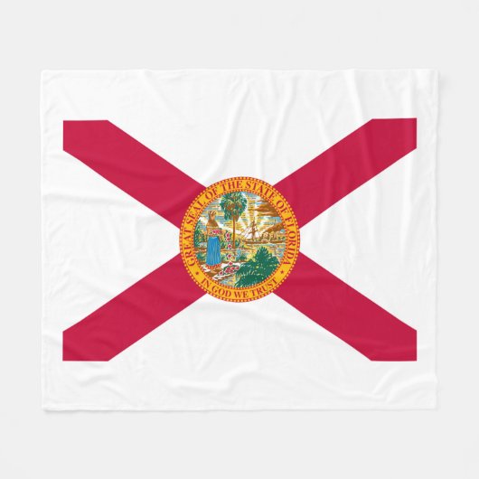 Florida State Flag Design Fleecedecke (Vorderseite (Horizontal))