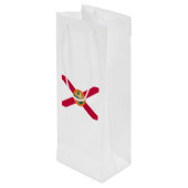 Florida State Flag Design Geschenktüte Für Weinflaschen (Rückseite Schrägansicht)
