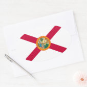 Florida State Flag Design Ovaler Aufkleber (Umschlag)