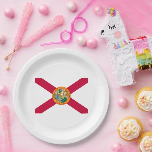 Florida State Flag Design Pappteller (Party)