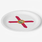 Florida State Flag Design Pappteller (Schrägansicht)