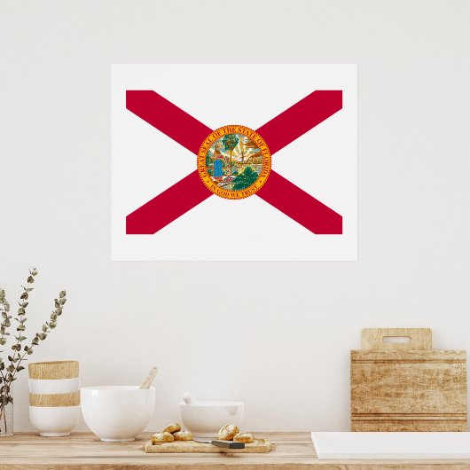Florida State Flag Design Poster (Küche)