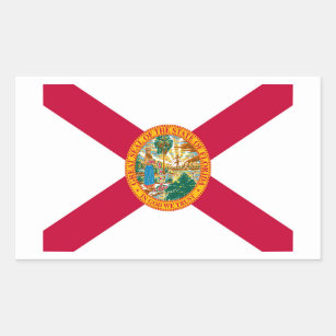 Florida State Flag Design Rechteckiger Aufkleber