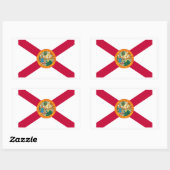 Florida State Flag Design Rechteckiger Aufkleber (Blatt)