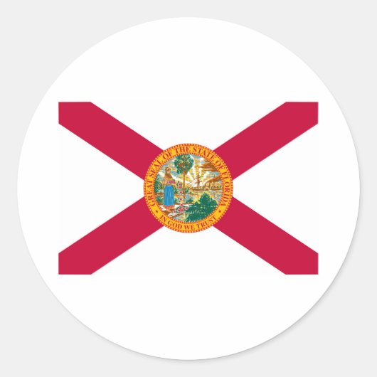 Florida State Flag Design Runder Aufkleber (Vorderseite)