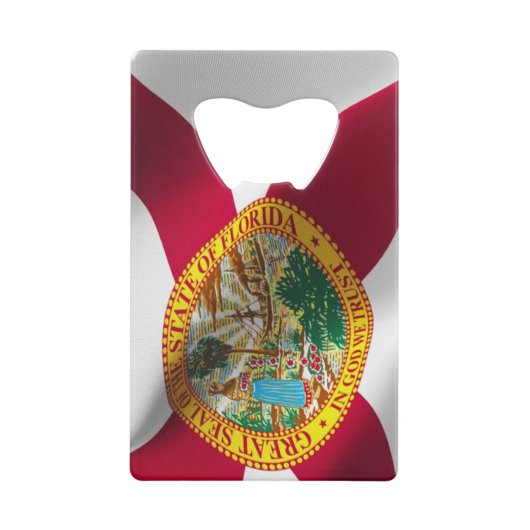 Florida State Flag Flasche Öffnung Kreditkarte Grö Geldbeutel Flaschenöffner (Vorderseite)
