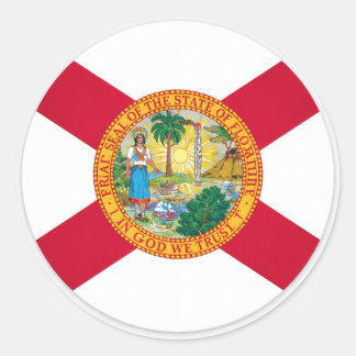Florida State Flag – Official Seal Patriotic Runder Aufkleber