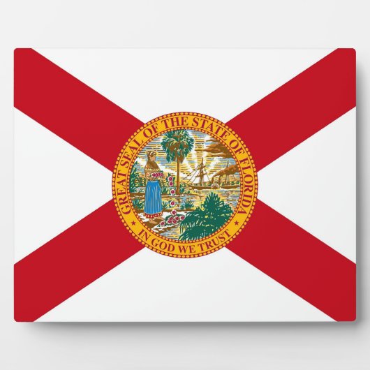 Florida State Flag Plaque Fotoplatte (Vorderseite)