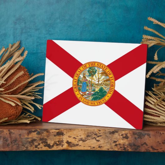 Florida State Flag Plaque Fotoplatte (Seite)