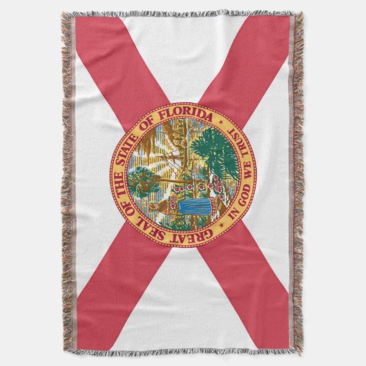Florida State Flag Print Patriotic Decke (Vorderseite Vertikal)