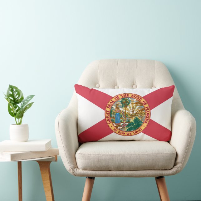 Florida State Flag Print Patriotic Lendenkissen (Stuhl )