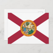 Florida State Flag Sunshine State Seal Postkarte (Vorne/Hinten)