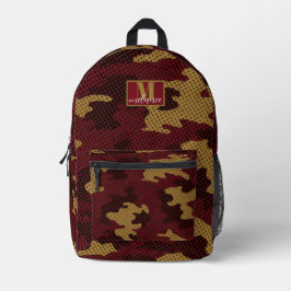 Florida State Garnet & Gold Warrior Camo Bedruckter Rucksack