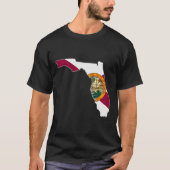Florida State Map Florida Fl Flag Roots T-Shirt (Vorderseite)