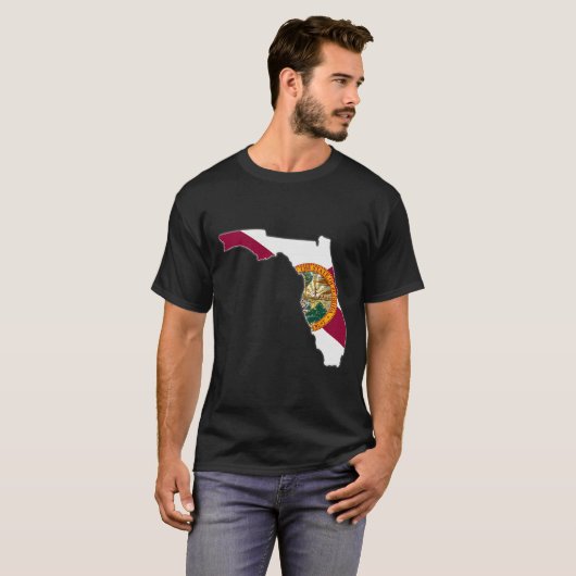 Florida State Map Florida Fl Flag Roots T-Shirt (Vorne ganz)