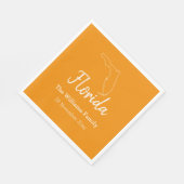 Florida State Map Personalized Family Reunion Serviette (Ecke)